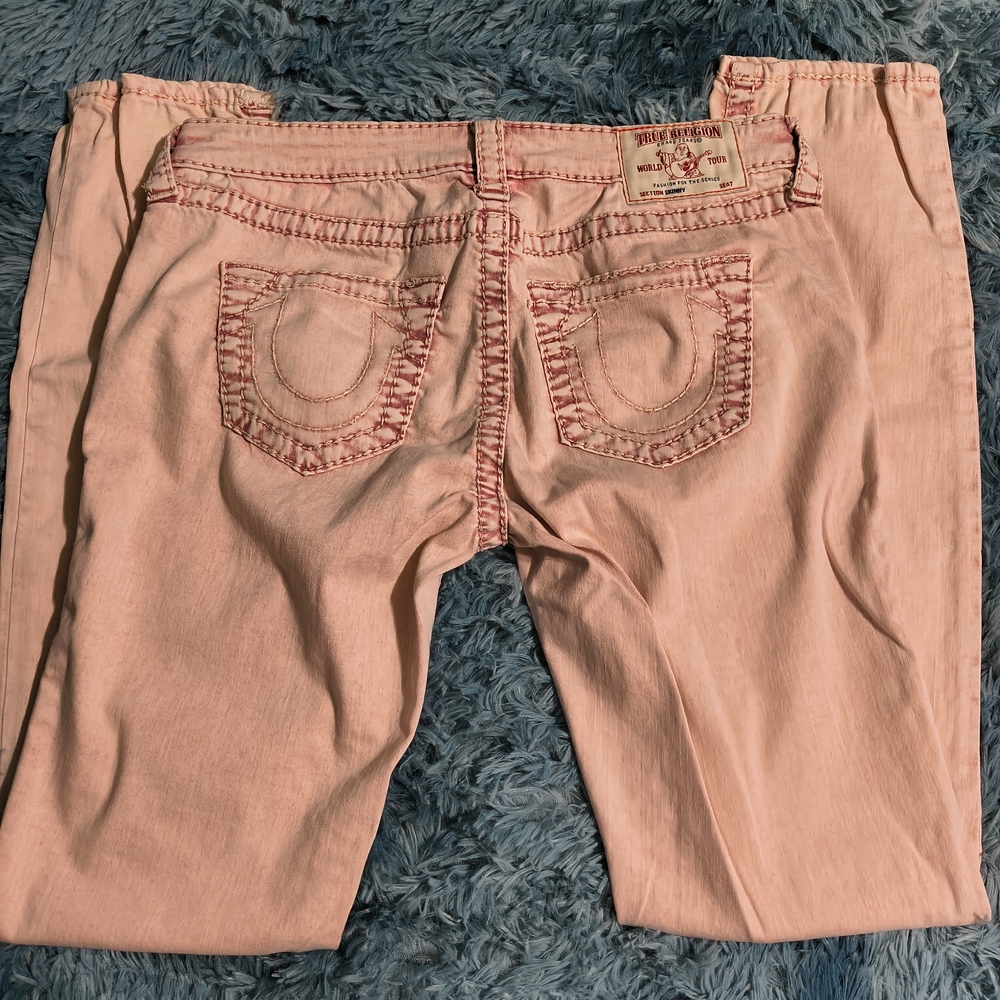 True Religion Pink Denim Jeans - Picture 9 of 9